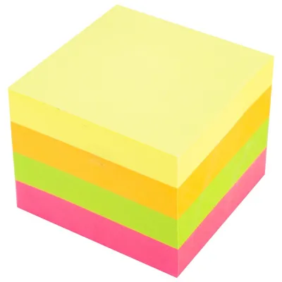 Deli Postit 51X51 400Fl Neon Mix A03303 1/4 - 3