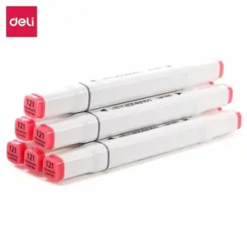 Deli Sketch Marker Me Cope Fluorescent Coral Red 121