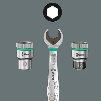 Set çelësa goditës Wera 05004841001, 11 copë, 1/2", metrik, zi