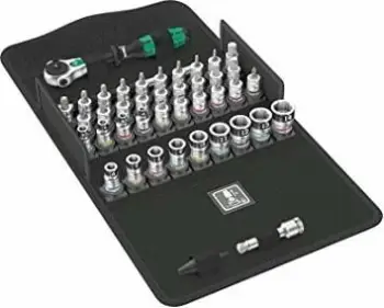Set çelësa Wera 8100 SA All-in, 42 pjesë, 1/4", me kuti tekstili, e zezë/krom/e gjelbër