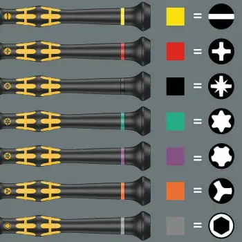 Set kaçavidash precize Wera 1578 A/6 ESD, me mbrojtje ESD, me mbajtëse