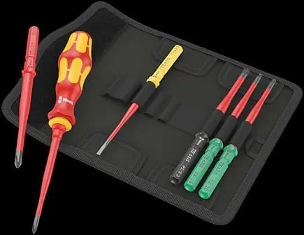 Set veglash Wera 05006603001, 7 copë, kuti tekstile, e zezë - 3