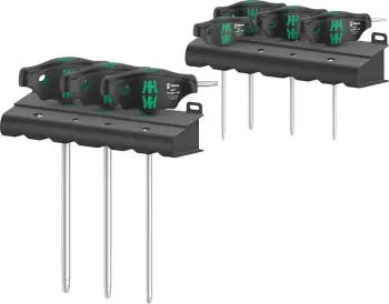Set kaçavidash Wera 467/7 TORX HF, 7 copë, dorezë T, me mbajtëse