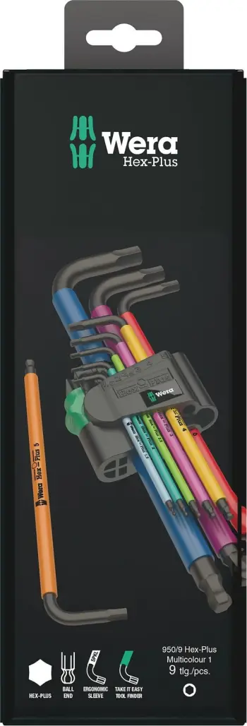 Set çelësa Wera, L, 1.5-10mm, 9 copë