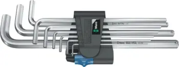 Set çelësa L Wera 950/9 Christmas Hex-Plus HF 1, 9 copë, krom