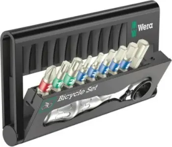 Set veglash biçiklete Wera Bicycle Set 9, 10 vegla, kasë plastike, ngjyrë e zezë