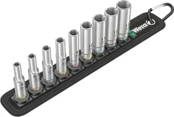 Set çelësa Wera 05004525001, 1/4", 9 copa, metric, 50 mm