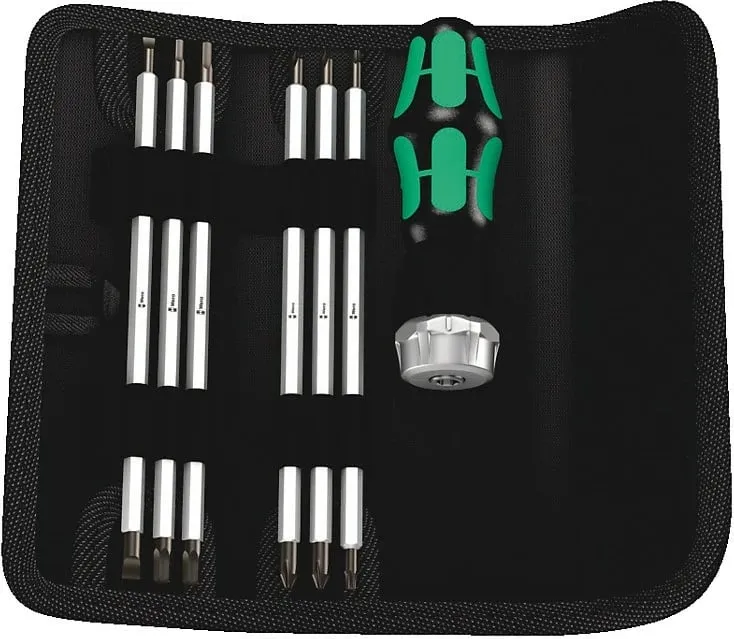Set kaçavidash Wera 05073665001 me kuti, 12 dimensione, me ratchet - 1