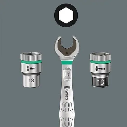 Set çelësa Wera 1/4", 38 copa, me ratchet, me kuti - 9