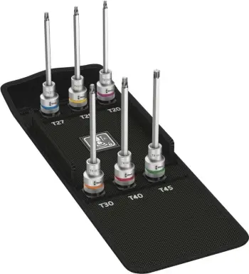 Set bitash Torx Wera 8767 C TX HF 2, 6 copa, 140mm, çelik