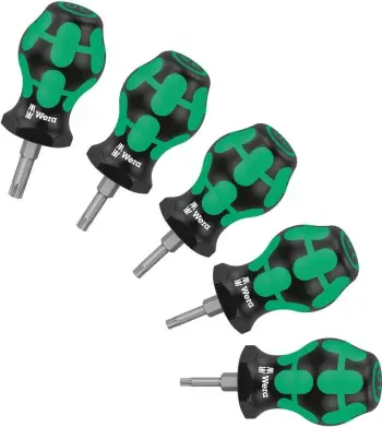 Set kaçavidash Wera, Torx, dizajn ergonomik, ngjyrë e zezë/gjelbër