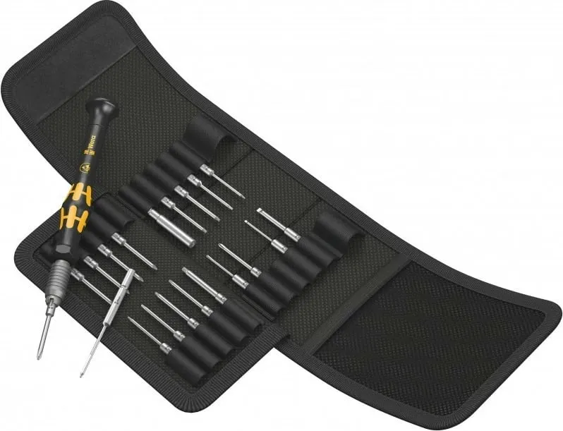 Set kaçavidash precize Wera KK Micro 21 me 20 bita, me kasë, e zezë - 1