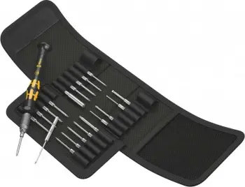 Set kaçavidash precize Wera KK Micro 21 me 20 bita, me kasë, e zezë