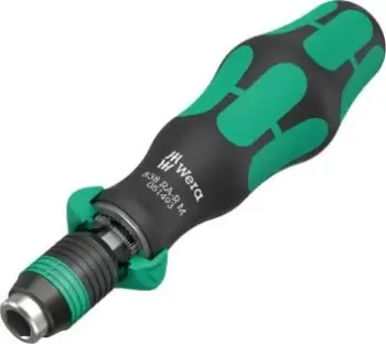Kaçavidë me racë Wera 838 RA R M 05051493001, mbajtëse bitash 1/4", ergonomike, jeshile