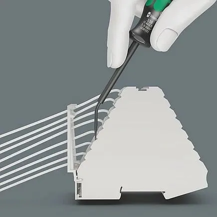 Set veglash për terminal blloqe Wera 338/2, 2 copë, dorezë ergonomike, jeshile - 2