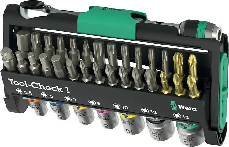 Set veglash Wera Tool-Check 1, kasetë kompakte, ngjyrë e zezë/jeshile/inoks - 1