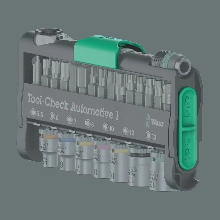 Set veglash Wera Tool-Check Automotive 1, kasë bartëse, ngjyrë e zezë/jeshile/çelik inox - 3