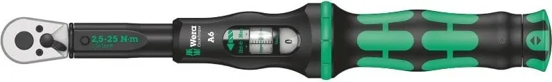 Çelës momenti Wera Click-Torque A 6, 1/4", zi, gjelbër - 1