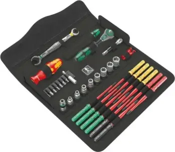 Set veglash Wera 05135870001, 35 copë, kasë tekstili, e zezë