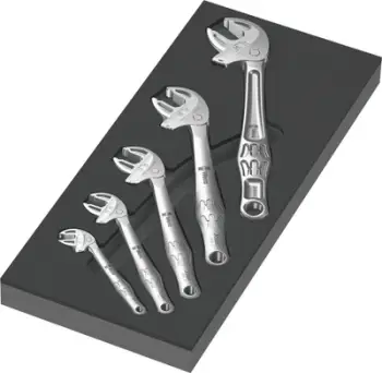 Set çelësa të rregullueshëm Wera 6004 Joker FOAM INSERT, 5 pjesë, deri 24 mm