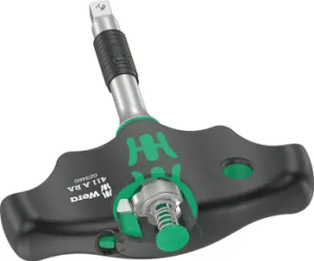 Çelës ratchet Wera Series 400, 1/4", 45mm, i zi jeshil