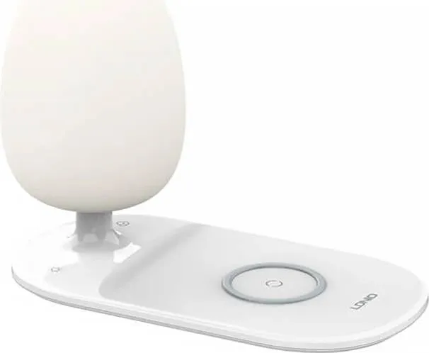 Llambë nate me karikim wireless Qi LDNIO Y3, e bardhë - 2
