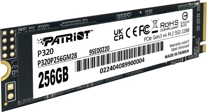 SSD i brendshëm Patriot P320, 256GB, M.2, e zezë - 1