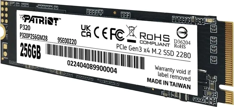 SSD i brendshëm Patriot P320, 256GB, M.2, e zezë - 2