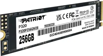 SSD i brendshëm Patriot P320, 256GB, M.2, e zezë