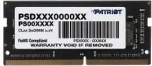 Memorie RAM Patriot Memory Signature Line, 16GB, DDR4, 3200MHz, SODIMM, e zezë