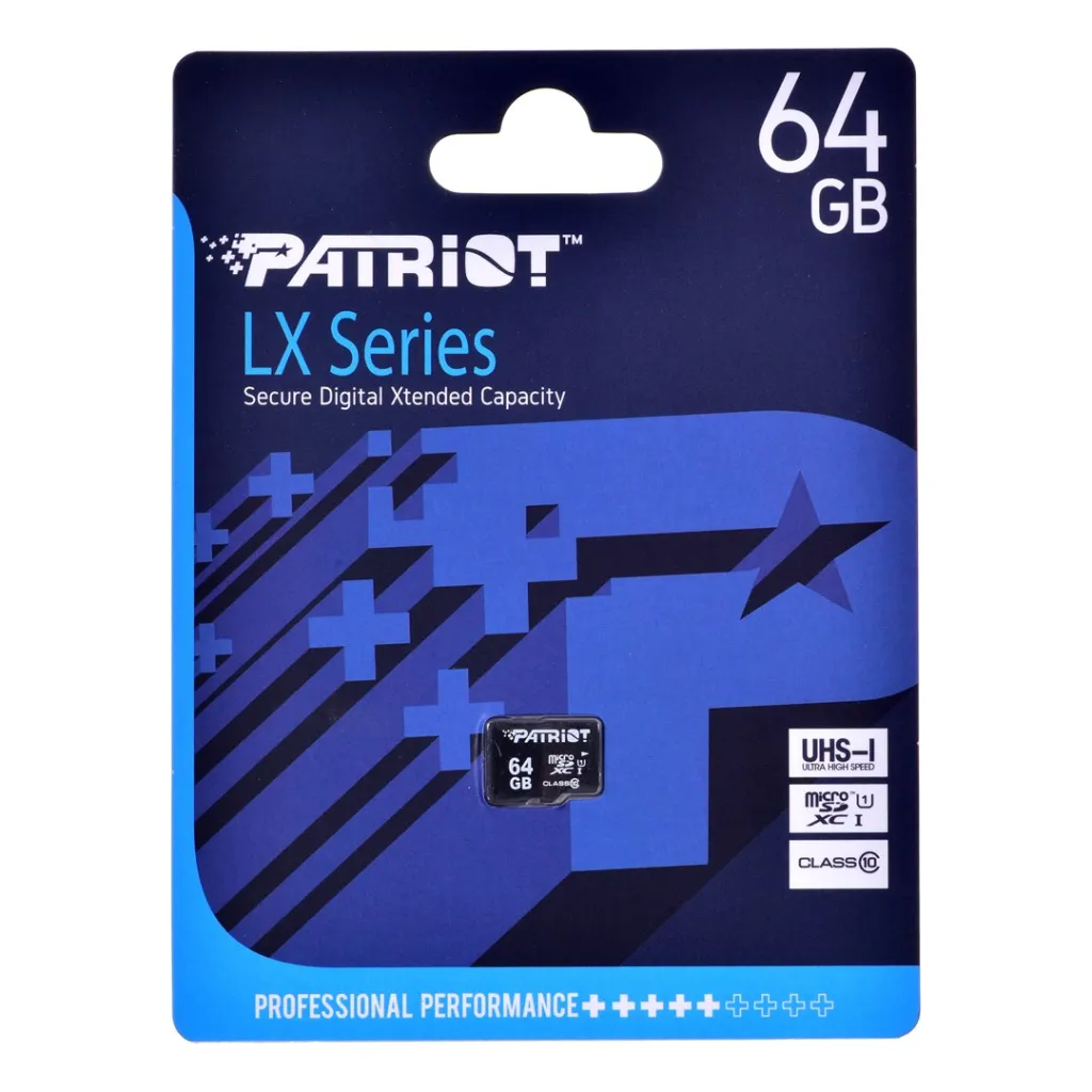 Kartë e memories Patriot Memory PSF64GMDC10, MicroSDXC, 64 GB, Class 10 - 1