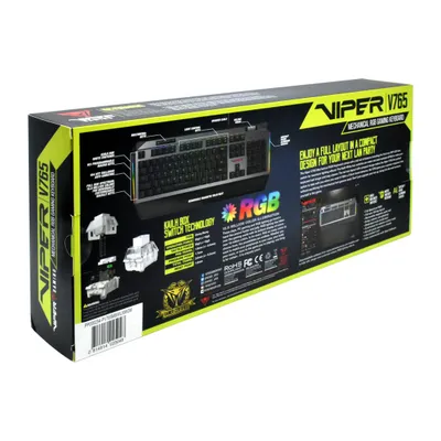 Tastierë mekanike Gaming Patriot Memory V765, USB, RGB, e zezë / e hirtë - 20