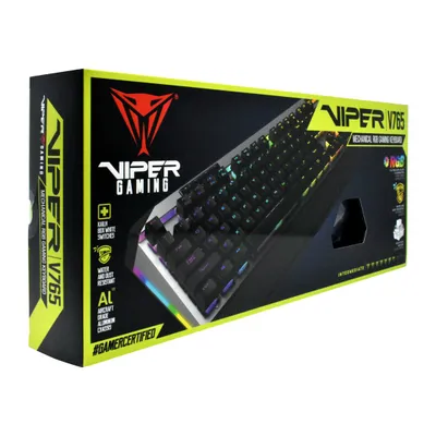 Tastierë mekanike Gaming Patriot Memory V765, USB, RGB, e zezë / e hirtë - 27