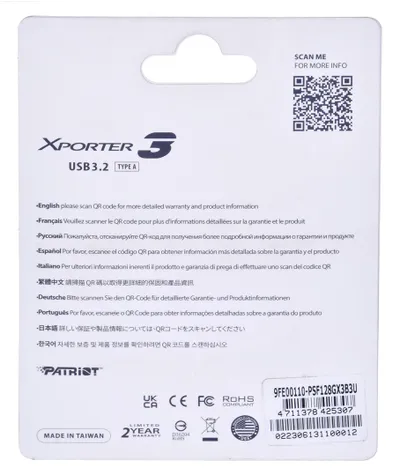 USB PARTIOT FLASHDRIVE Xporter 3 Type A, 128 GB, USB Type-A - 7