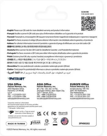 USB flash Patriot Memory Tab T560, 64GB, Dual USB, 120MB/s, Argjendtë