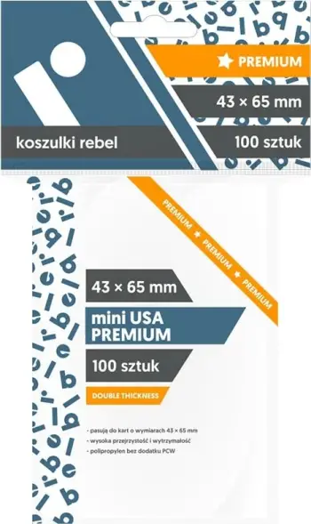 Këllëf për letra loje Rebel T-shirts Mini USA Premium, 100 copë
