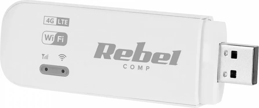 Modem WiFi Rebel RB-0700, 4G, portativ, i bardhë - 1