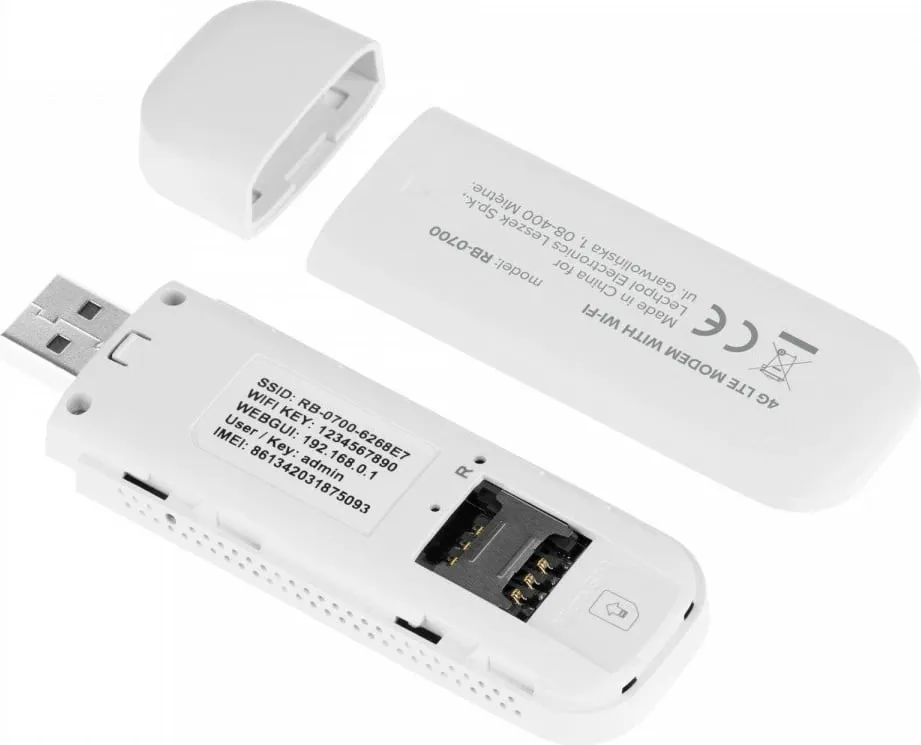 Modem WiFi Rebel RB-0700, 4G, portativ, i bardhë - 5