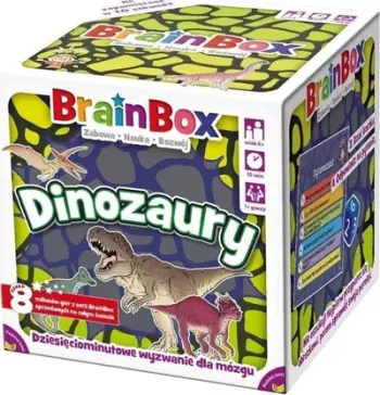 Lojë memorie Rebel BrainBox Dinosaurs, edukative, 55 kartela, shumëngjyrëshe