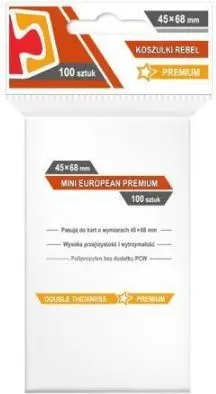 Mbështjellës letra Rebel Mini European Premium, 45x68mm, 100 copë, transparent
