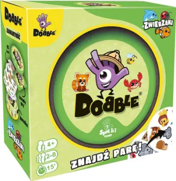 Lojë tavoline Rebel Dobble Animals Eco, letra 55 copë, moshat 6+
