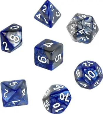 Set zaresh Rebel RPG, 7 copë, të kaltra / hirta