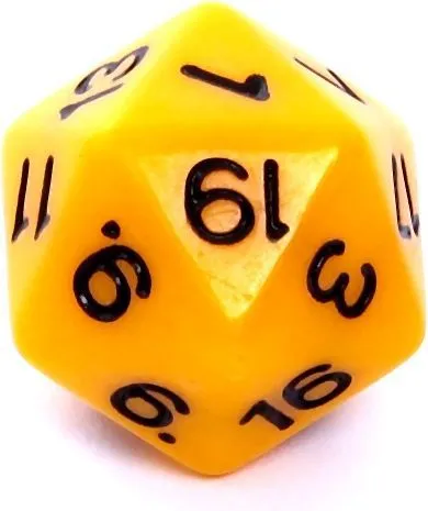 Set zaresh Rebel RPG, mat, 7 copë të verdhë - 1
