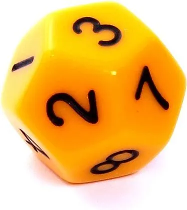 Set zaresh Rebel RPG, mat, 7 copë të verdhë - 7