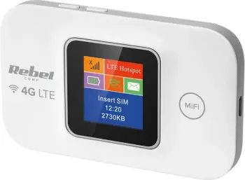 Router pa tel Rebel RB-0701, Single-band (2.4 GHz) 3G 4G, i bardhë