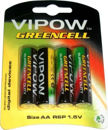 Bateri AA Rebel Greencell R6, 1.5V, paketim 4 copë