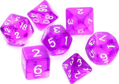 Set zaresh Rebel RPG Crystal, 7 copë, vjollcë - 1