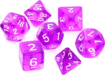 Set zaresh Rebel RPG Crystal, 7 copë, vjollcë