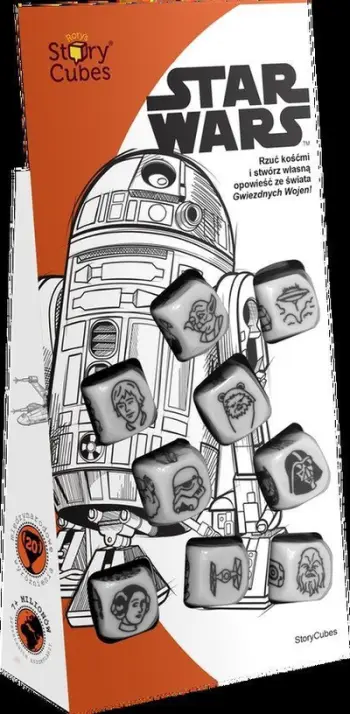 Loja me zarë Rebel Story Cubes Star Wars, 9 zare, për fëmijë dhe familje, shumëngjyrëshe