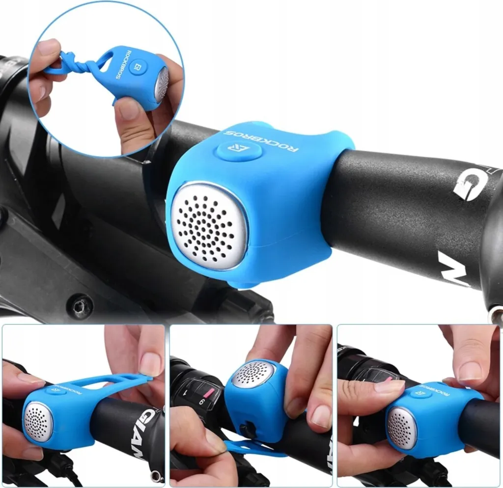 Zile elektronike biçiklete Rockbros CB1709BU, silikon, Kaltër - 6
